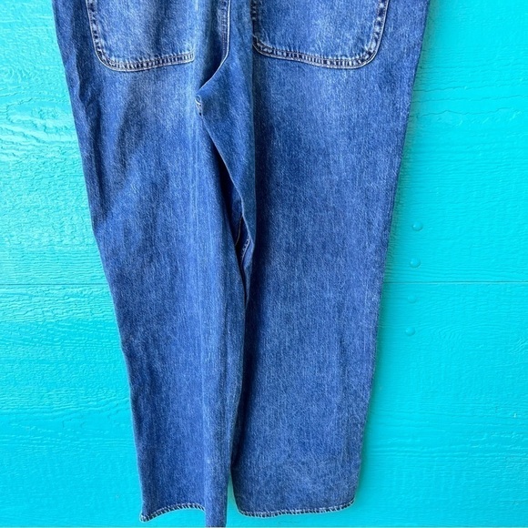 AMERICAN EAGLE 90’s BAGGY DENIM JEAN OVERALLS SIZE MEDIUM NWT - Picture 4 of 15